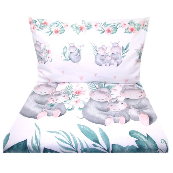 Bērnu gultas veļa 135x100 "Hippo" 