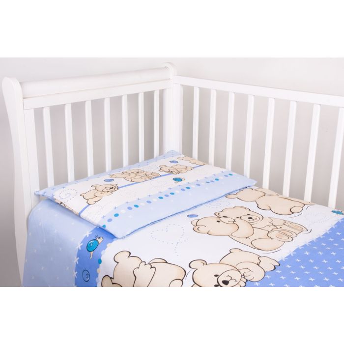 Gultas veļas komplekti 135x100 "Lācīši", zils