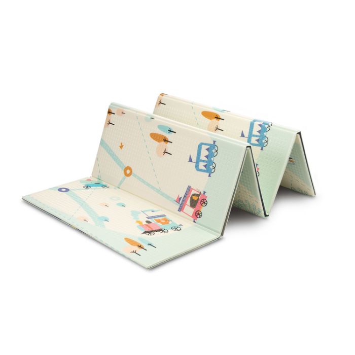 Attīstošs divpusējs rotaļu spēļupaklājs bērniem "CIRCUS" 200 x 180 cm 