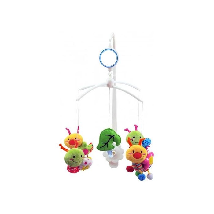 Muzikālais karuselis mazuļa gultiņai "Caterpillar" ar mīkstām mantiņām