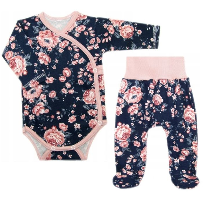 Bērnu komplektiņš no 2 daļam "Flora navy"  