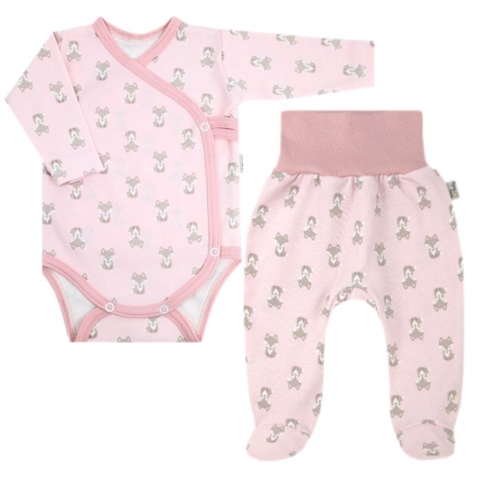 Bērnu komplektiņš no 2 daļam "Fox pink"  
