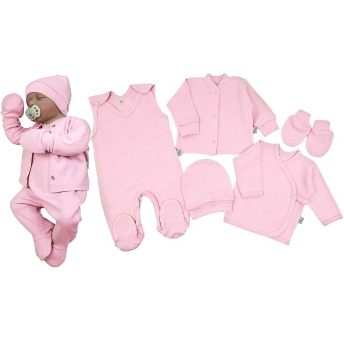 Bērnu komplektiņš no 5 daļam "Blank baby pink"
