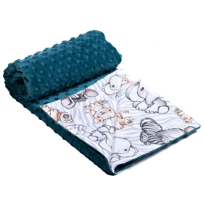 Bērnu pleds "Lion" 100x75cm smaragda krāsā