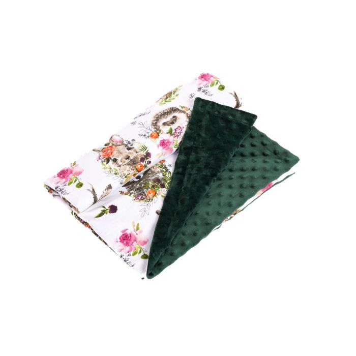 Bērnu pleds 100x75cm "Sweethearts" zaļš 