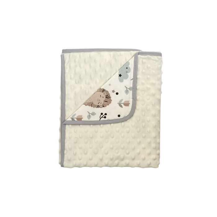 Bērnu pleds 90x80 cm "Bunny&Hedgehog" bēšs