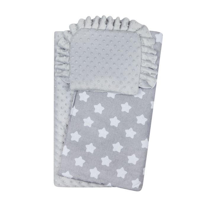 Komplekts ratiņiem spilvens un sega "Stars"