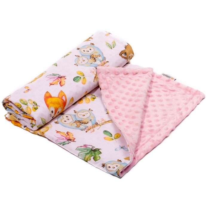 Bērnu pleds 100x75cm "Companions" rozā