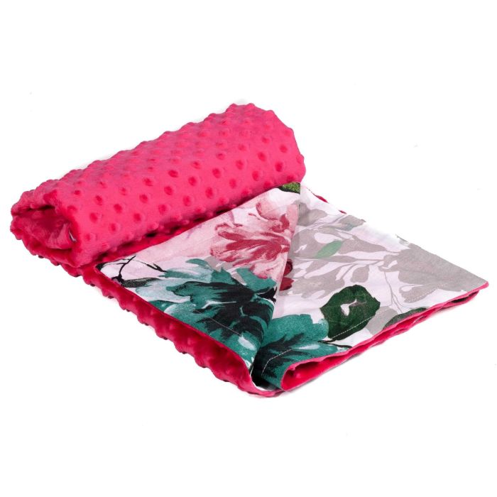 Bērnu pleds 100x75cm "Floral" rozā