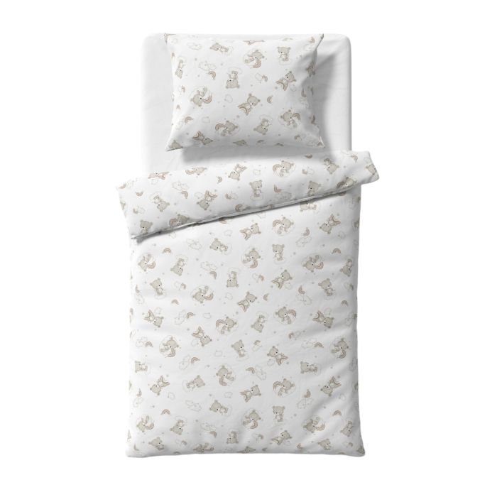 Gultas veļa komplekts šūpulim  80x70cm "Cute Teddy ecru"