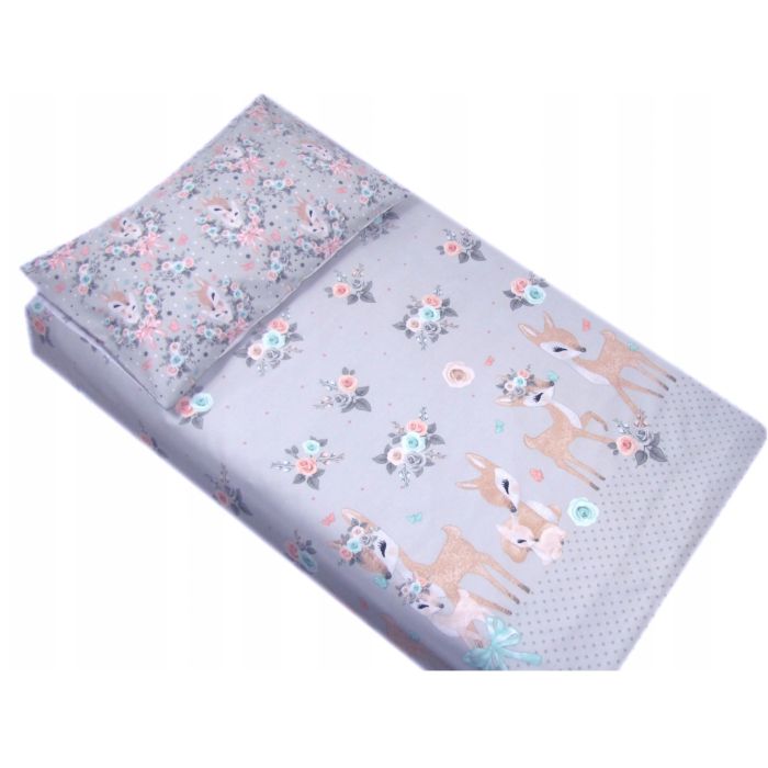 Bērnu gultas veļa 135x100 "Bembi" pelēks