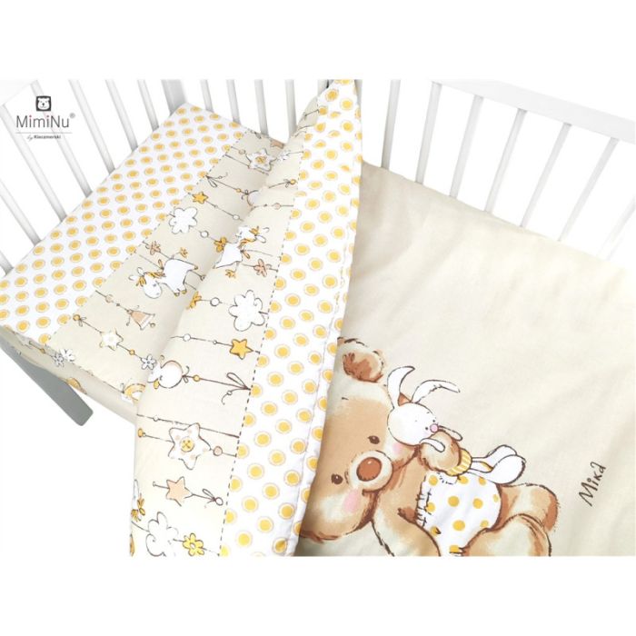 Gultas veļa bērniem 135x100 "Miki in beige" 