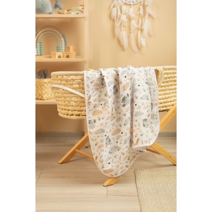 Bērnu muslīna sedziņa "Light owl" 80x100 cm