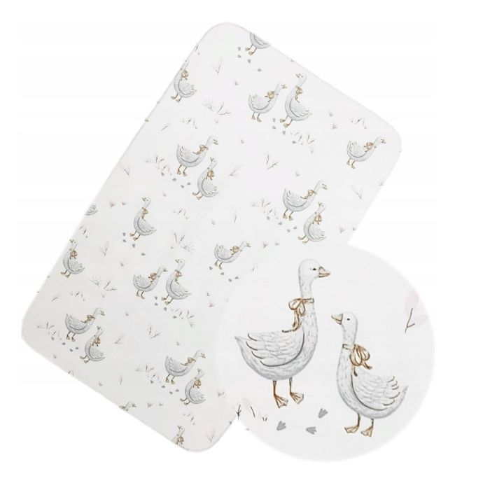 Bērnu palags ar gumiju  60x120 cm "Golden goose grey" tiešsaistē par labāku cenu