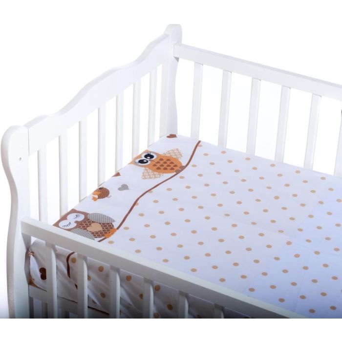 Bērnu palags ar gumiju "Owls"  120x60