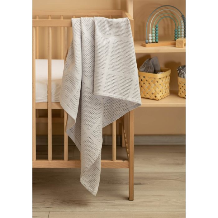 Bērnu sedziņa "Lulu light grey" 95x95 cm