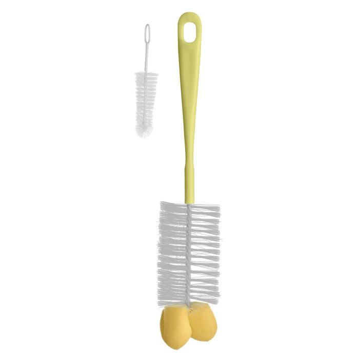 Birste pudelīšu un knupīšu mazgāšanai BabyOno dzeltenā krāsā