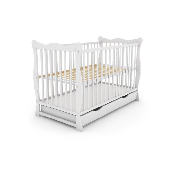 Bērnu gultiņa ar atvilktni "Emi" 120x60 cm balts krāsa