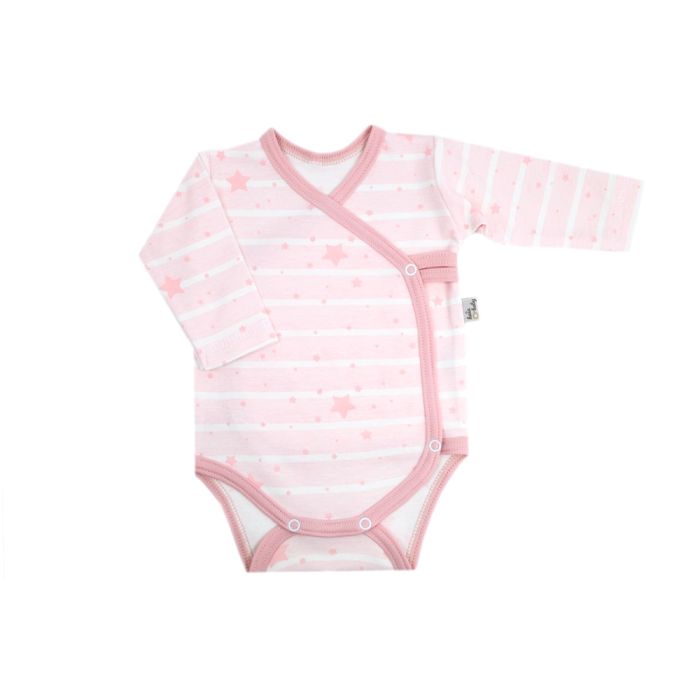 Bodijs ar garām piedurknēm "Galaxy pink"    