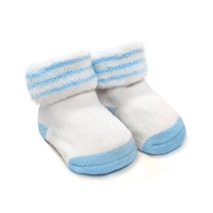 Kokvilnas zeķītes mazuļiem 0-6mēn. zilā kr. 