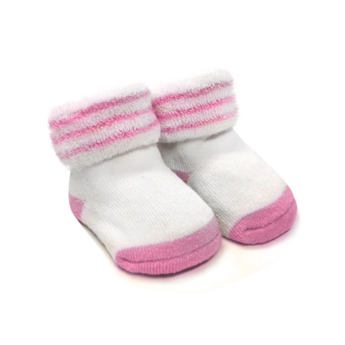 Kokvilnas zeķītes mazuļiem 0-6mēn. rozā kr.