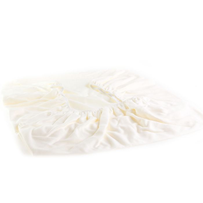 Bērnu palags ar gumiju, gaiši dzeltenīgs "Jersey" 