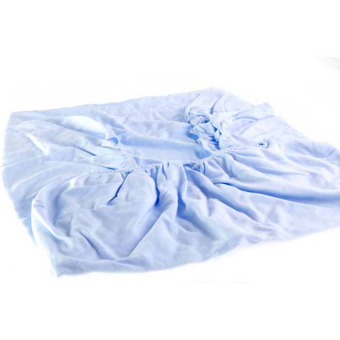 Mėlyna paklodė lopšiukui 90x40