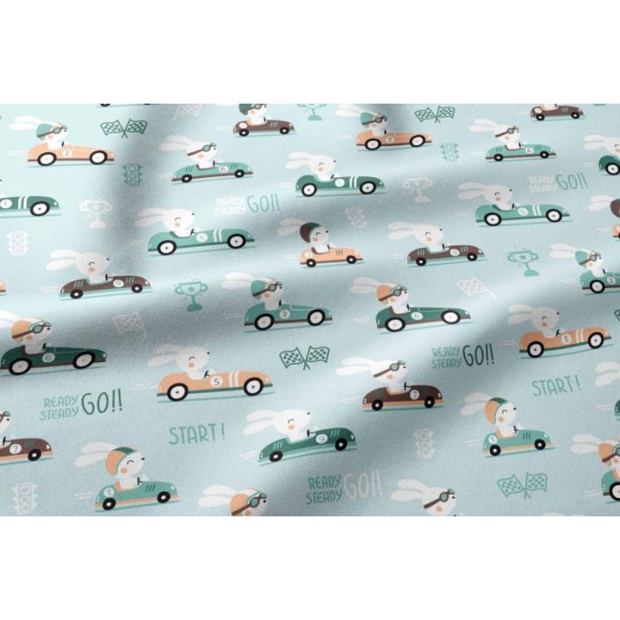 Gultas veļa komplekts šūpulim  80x70cm "Bunny go" 