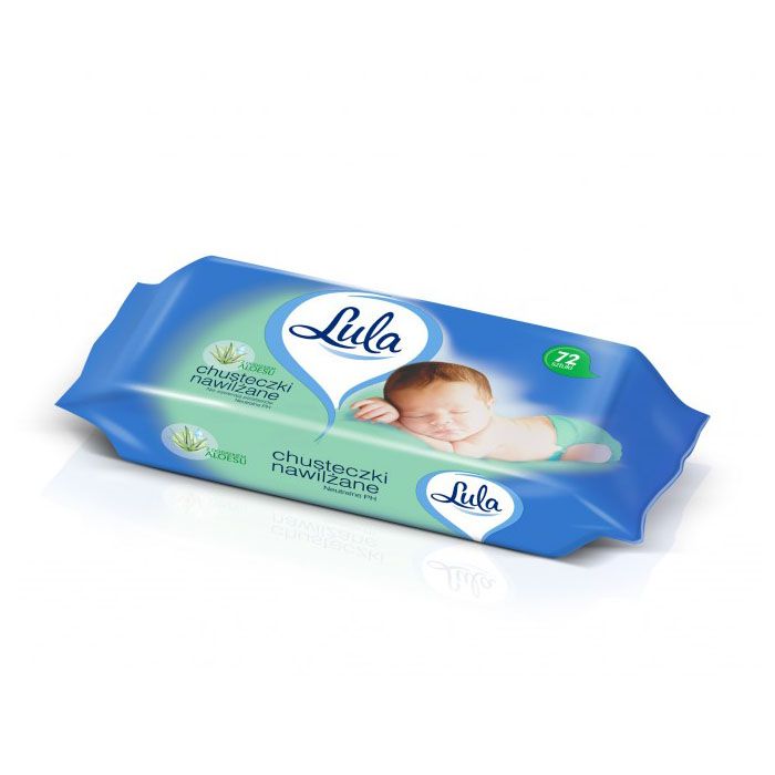 Mitrās salvetes LULA ar alvejas ekstraktu 72gab.