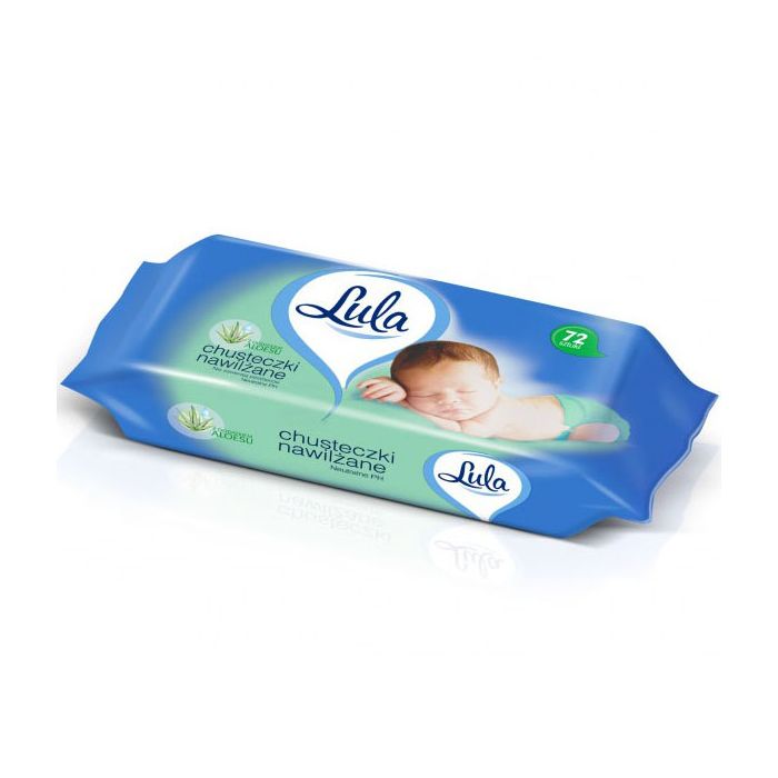 Mitrās salvetes LULA ar alvejas ekstraktu 72gab.