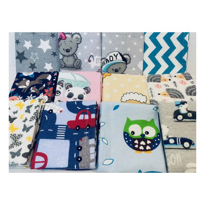 Flaneļa autiņš ūdens necaurlaidīgi 45x55cm (izvēlēties zīmējumu)