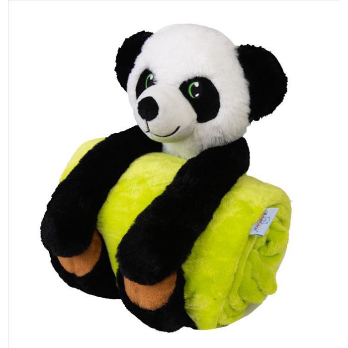 Pledas kūdikiui "Panda" 100x85 su migduku .  Dovanos palankynoms