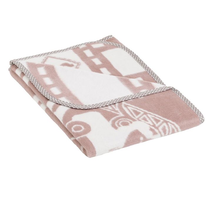 Kokvilnas pleds "Town" 100x75cm brūnas krāsas