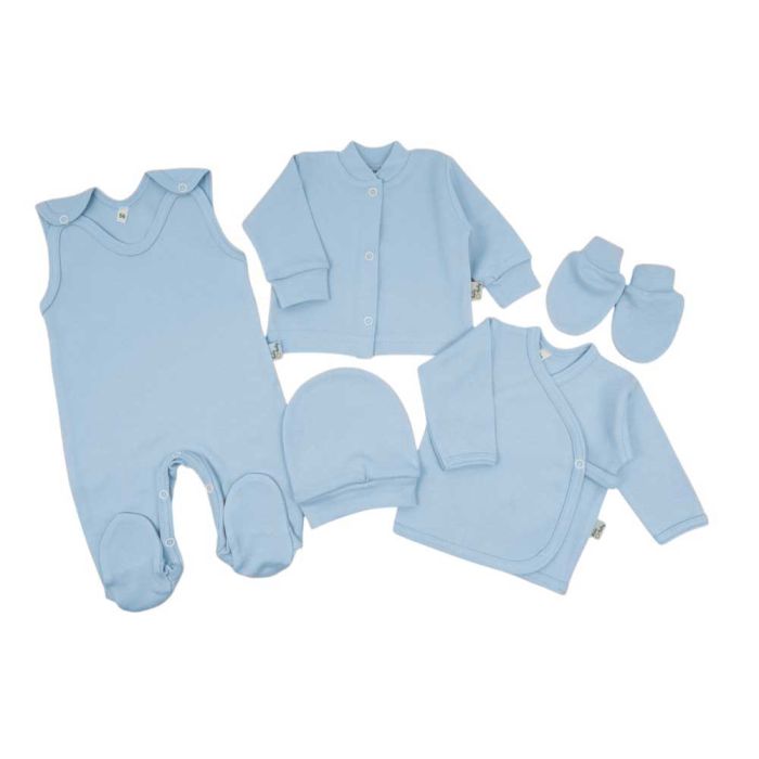 Bērnu komplektiņš no 5 daļam "Blank baby blue"