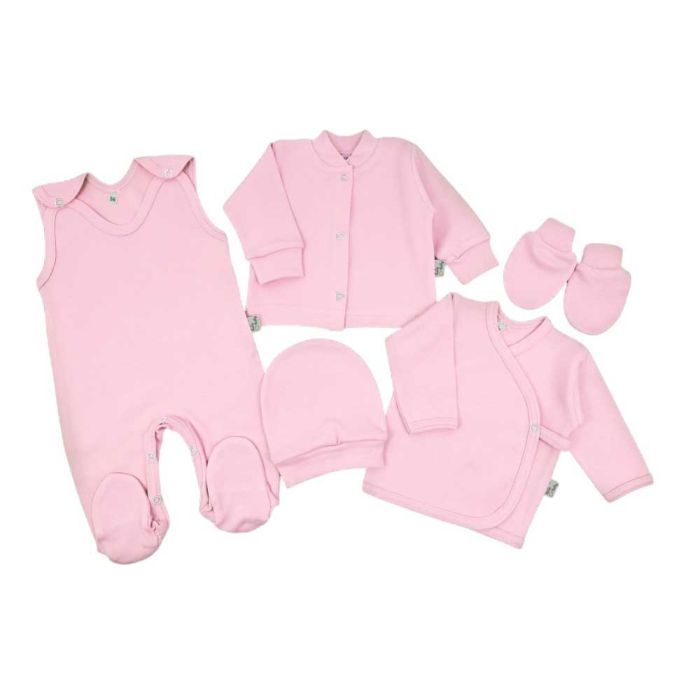 Bērnu komplektiņš no 5 daļam "Blank baby pink"