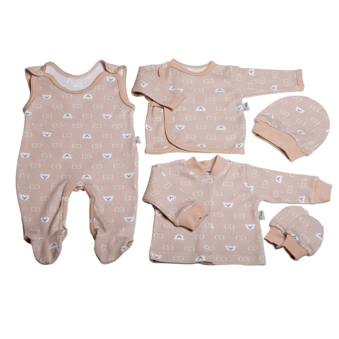 Bērnu komplektiņš no 5 daļam "Bear glamour beige"