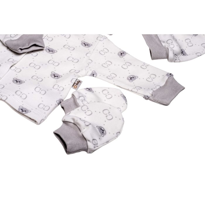Bērnu komplektiņš no 5 daļam "Bear glamour" balts