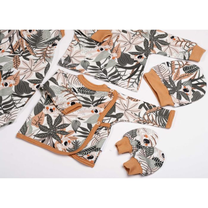 Bērnu komplektiņš no 5 daļam "Tropics" brūns