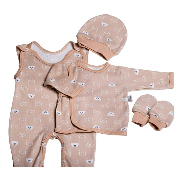 Bērnu komplektiņš no 5 daļam "Bear glamour beige"