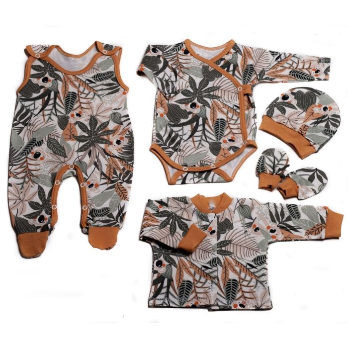 Kūdikio kraitelis drabužėliai kūdikiui "Koala Tropic"  rudos spalvos