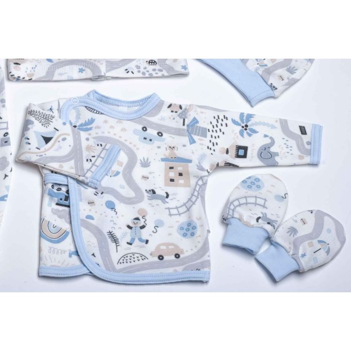 Bērnu komplektiņš no 5 daļam "Sunny days" zils