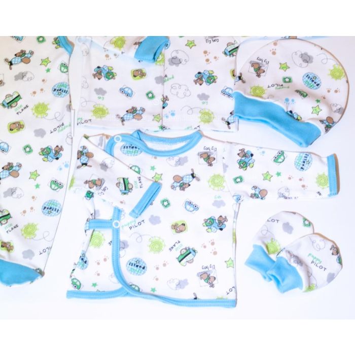 Bērnu komplektiņš no 5 daļam "Pilot" zils