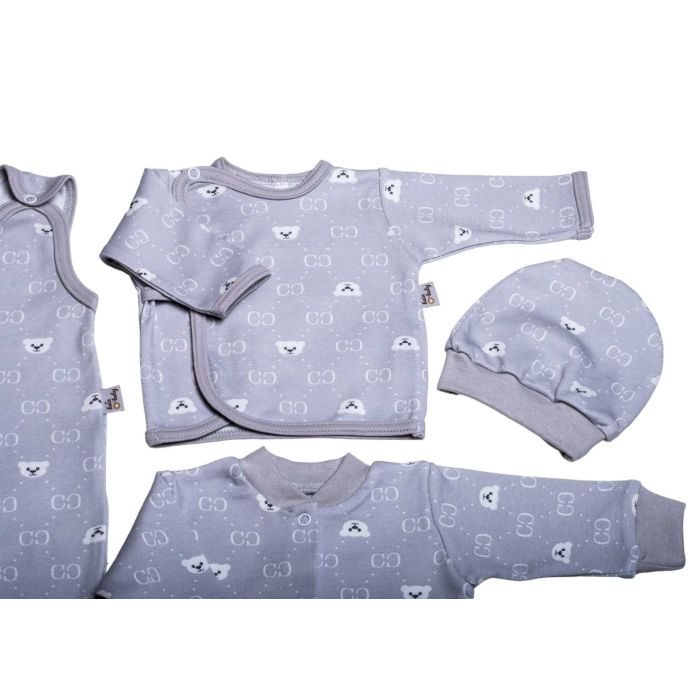 Bērnu komplektiņš no 5 daļam "Bear glamour grey"