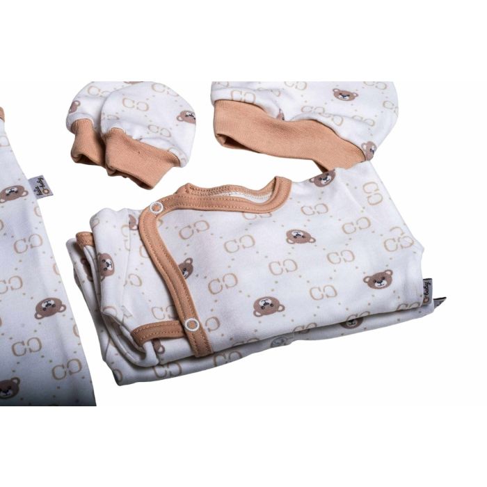 Bērnu komplektiņš no 5 daļam "Bear glamour" balts