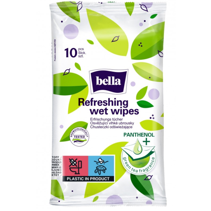 Drėgnos servetėlės intymiai higienai Bella Green tea 10vnt