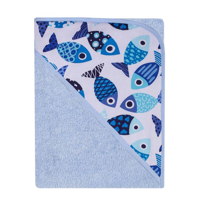 Dvielis ar kapuci "Sailor" 80x80 cm "frotte" zils