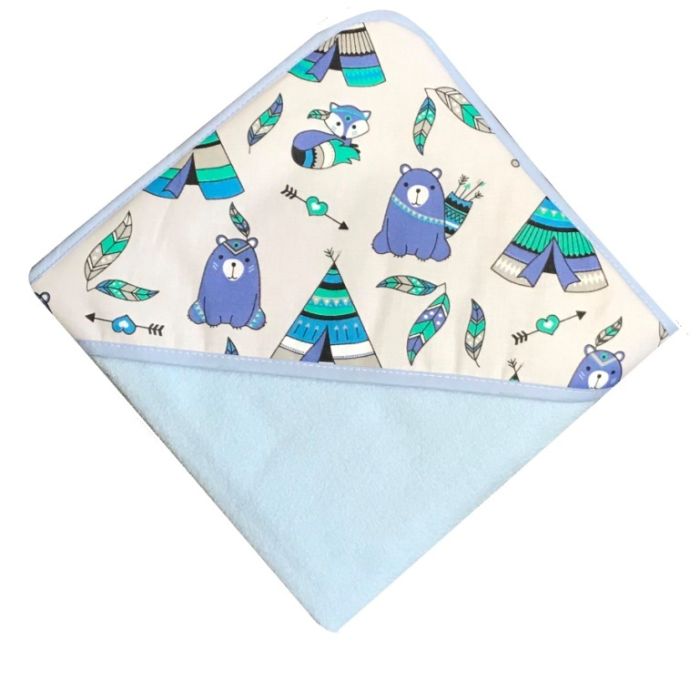 Dvielis ar kapuci "B indian" 80x80 cm "frotte"