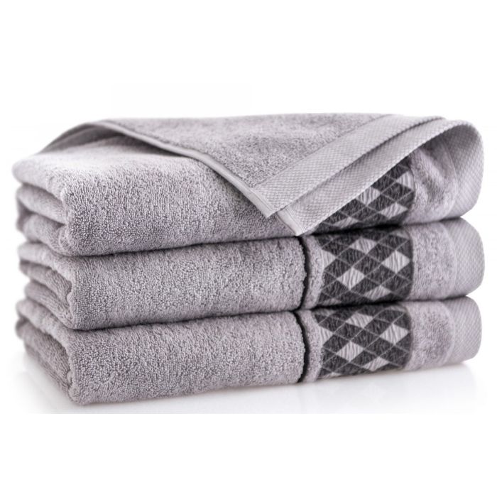 Dvielis (Ēģiptes kokvilnas) "Malta" 140x70cm pelēks