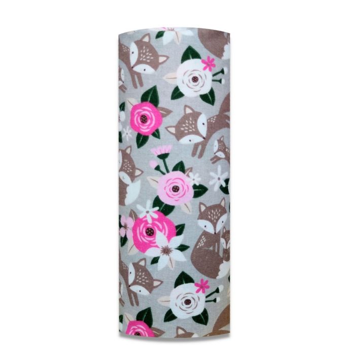 Autiņš flanēļa "Fox" 70x80 cm, ar zīmējumu, 1gb. pelēks