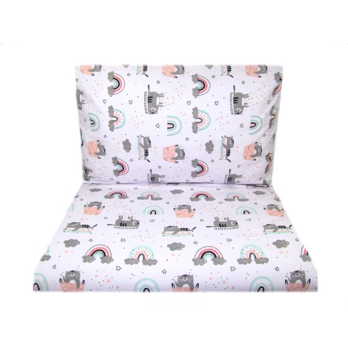 Bērnu gultas veļa šūpulim 80x70cm "Grey" 